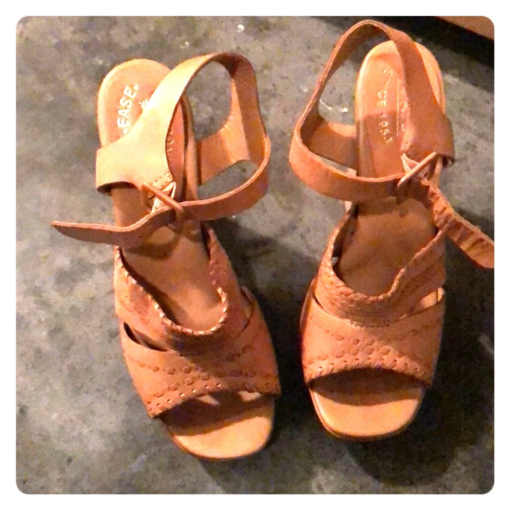 Women’s kork ease original block heel leather tan